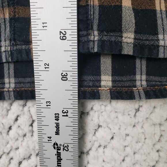 Carhartt Flannel Shirt Mens L Plaid Relaxed Fit Workwear American Workwear 46x31 - Picture 8 of 11